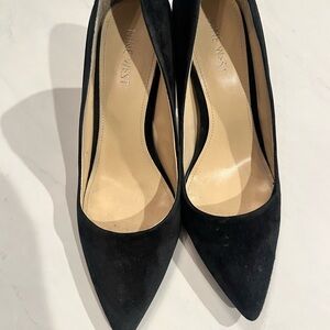 Nine West Black Suede Pointed Toe Pumps